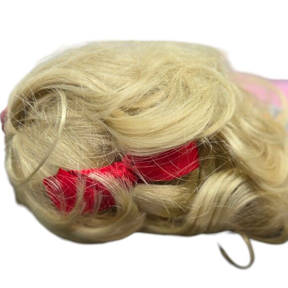 1984 Vintage 19" Vinyl Plush Doll "Sandy" Mitchell Co Kansas Pink Corduroy Dress - Picture 11 of 13